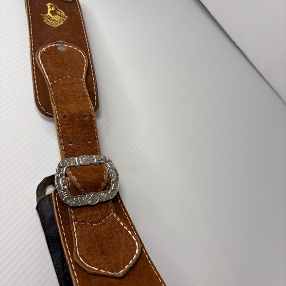 Brulaine 3 Brazilian Buckles Leather Belt 37 in Horses/Western/Equestrian/Cowboy - Picture 10 of 16